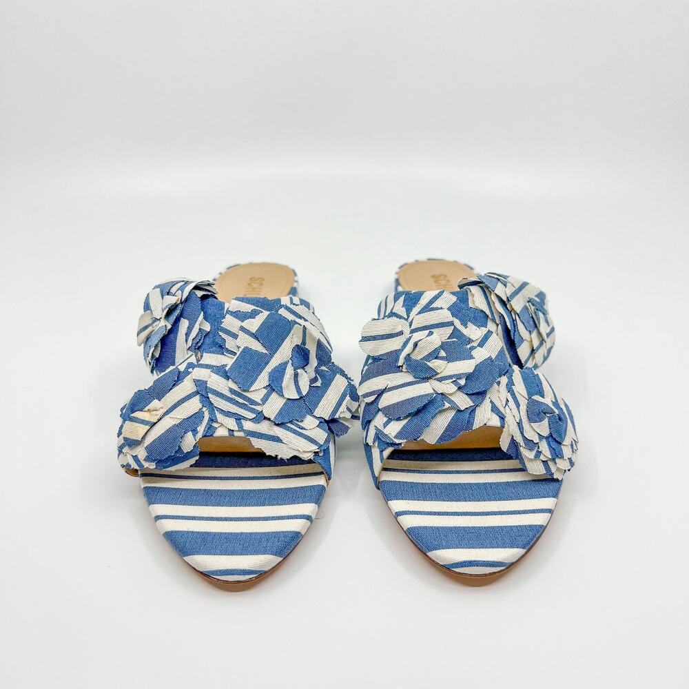 NWT Schutz Women's Blue Ilaria Denim Patch Slide Sandal Women's 7.5 US - Picture 4 of 10
